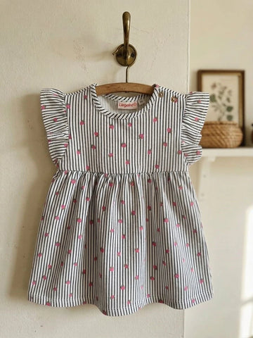 Lirgelind Strawberry Stripe Dress