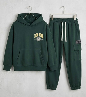 MO Emerald Green Hoodie & Cargo Pants Set