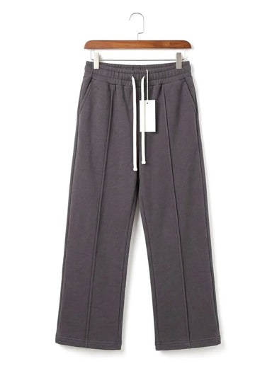 Girls Charcoal Grey Wide Leg Trousers