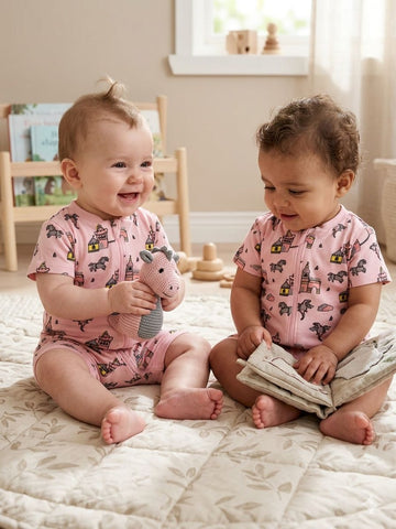 Lindex Pink Castle Romper