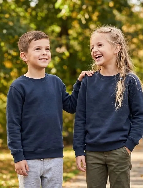 Solid Blue Fleece Sweatshirt