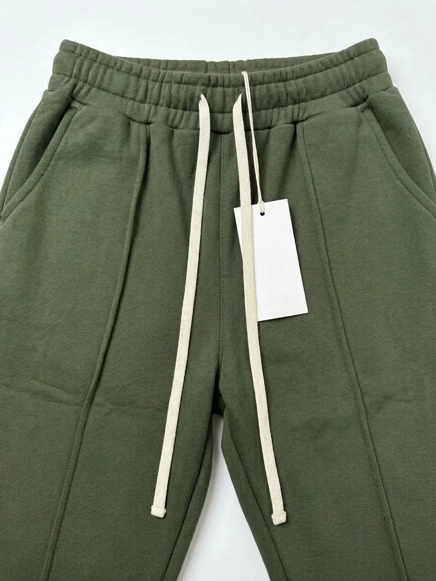Girls Army Green Wide Leg Trousers